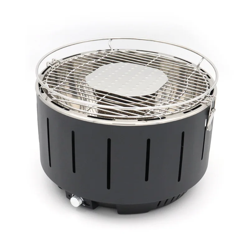 

BBQ Grill Outdoor with Grill Plate Stove Cooking Tea Barbecue Camping Multifunctional Portable Picnic Skewer Rack Charcoal Grill