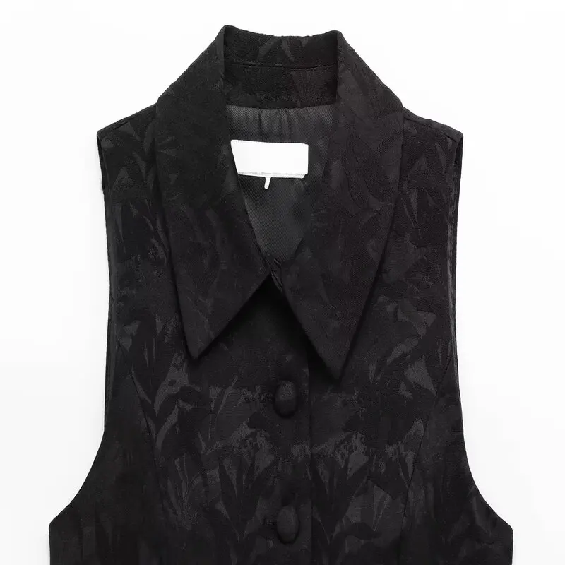 تي شيرت نسائي بتصميم بالون بدون أكمام مطرز لربيع 2025، سترة متعددة الاستخدامات بطول عادي 272559