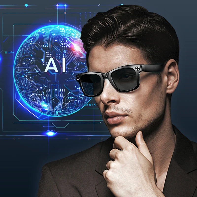 

AI Smart Glasses W610 With 800MP Camera, Touch Sport, Sunglasses, Bluetooth 5.3, WiFi, Call, Video Music Player For Men Women