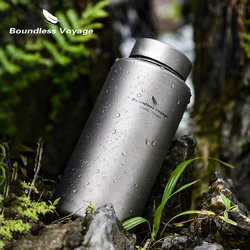 Boundless Voyage Titanium Water Bottle 1L Leakproof Single-layer Bottle Ultralight for Outdoor Camping Backpacking Travel Bike