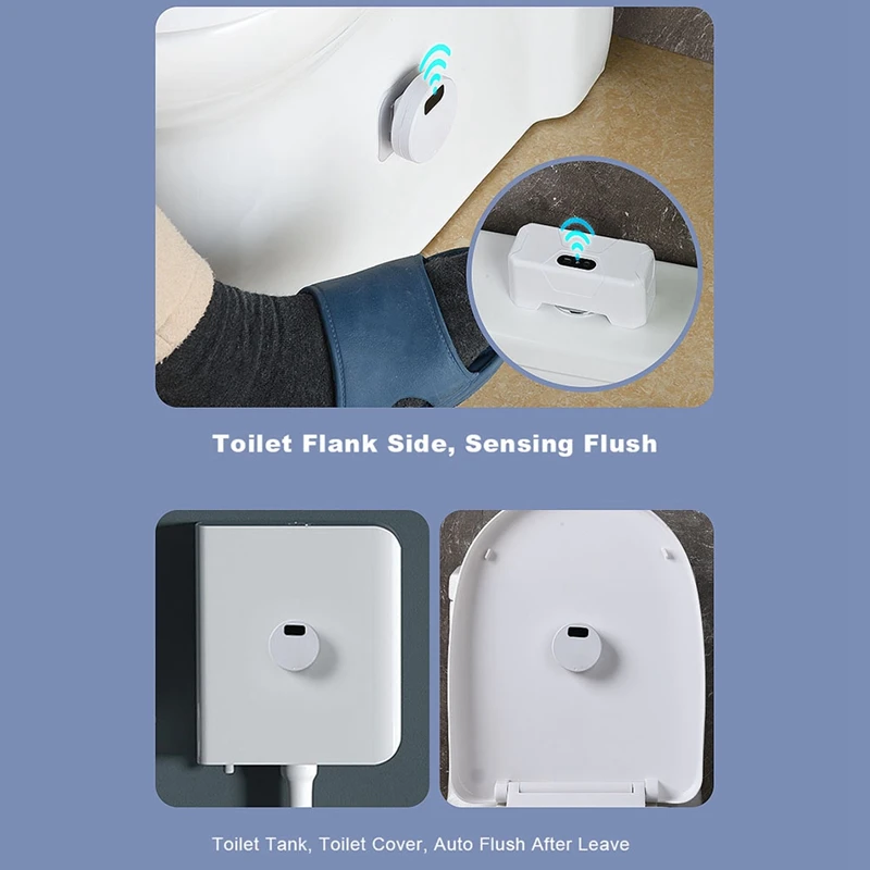 Botão De Lavagem Automático Do Toalete, sensor inteligente, Flusher Flushing Sensor, 2 X Transmissor