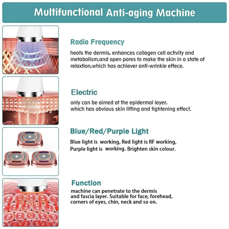 다기능 미용 기기, 페이셜 케어, 초음파 유도 장치, 스킨 케어 리프팅 강화, 따뜻한 마사지 장비