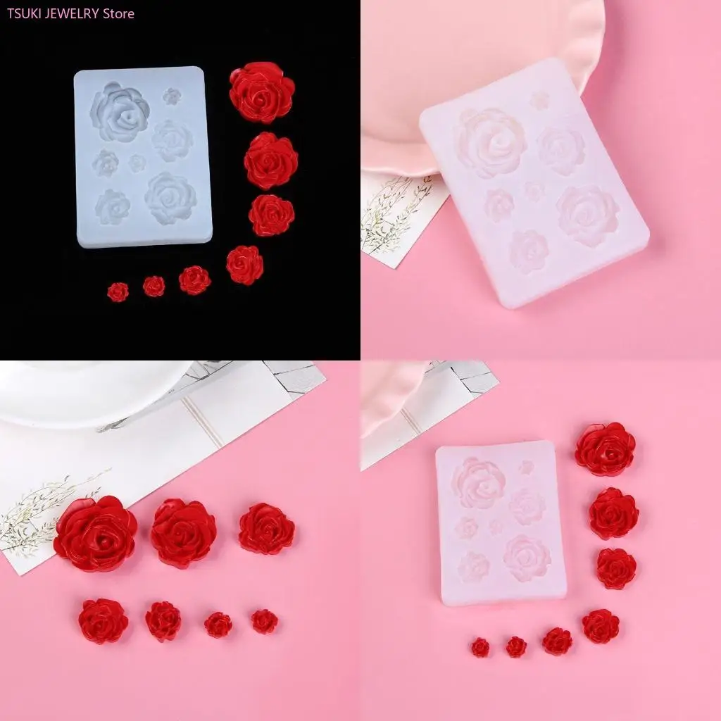 

62KE Mini Flower Resin Silicone Molds Jewelry Making Tools Casting Mold for DIY Craft