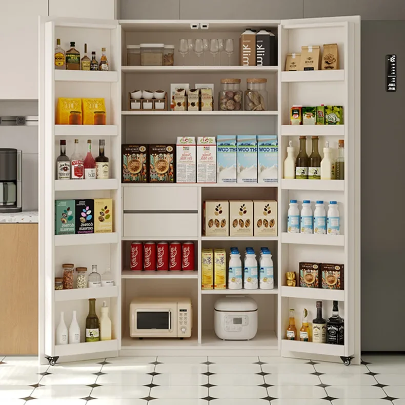 Aluminum alloy snack storage cabinet, wine cabinet, integrated refrigerator cabinet against the wall, side cabinet, home improve