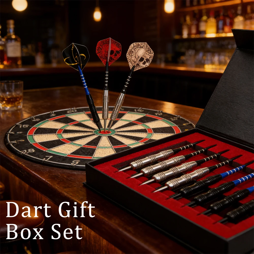

Professional Steel Tip Darts 12 Pack Set Metal Tip Nonslip Iron Barrel Aluminum Shafts Flights for Indoor Outdoor Dartboard Game