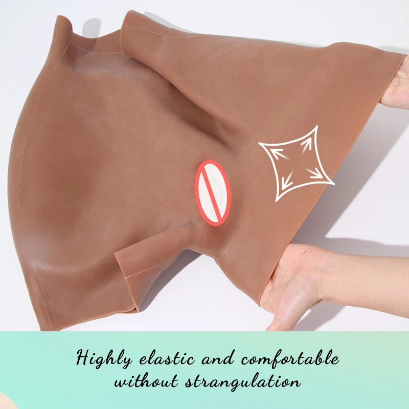 Men Silicone Hip Pad Enhanced thickening Fake Vagina Trousers Cosplay Dress-up Big Ass Underwear Plus Oversized Silicone Pants