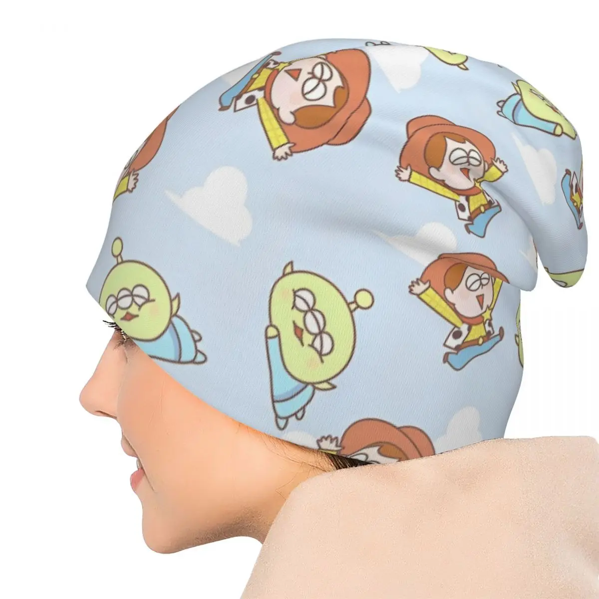 Simpatico cartone animato Toy Story Cappello a cuffia Hip Hop Street Kawaii Woody And Aliens Skullies Berretti Cappello Cappellini multifunzione da donna per uomo