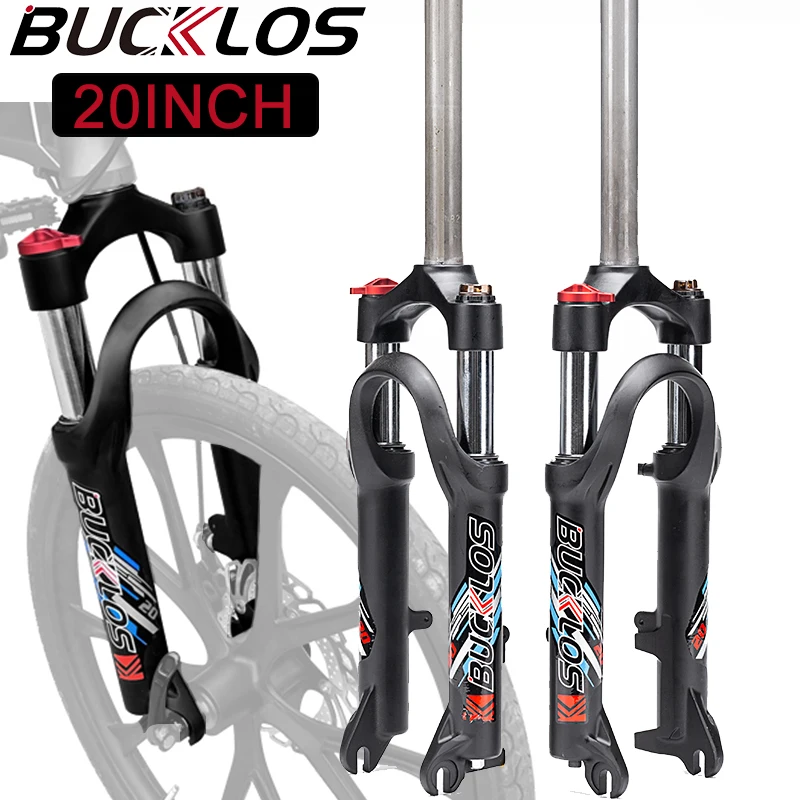 

BUCKLOS Folding Bike Fork 20 Inch Suspension Folding Bicycle Fork Aluminum Alloy BMX Forks 50mm Travel 20in Forks