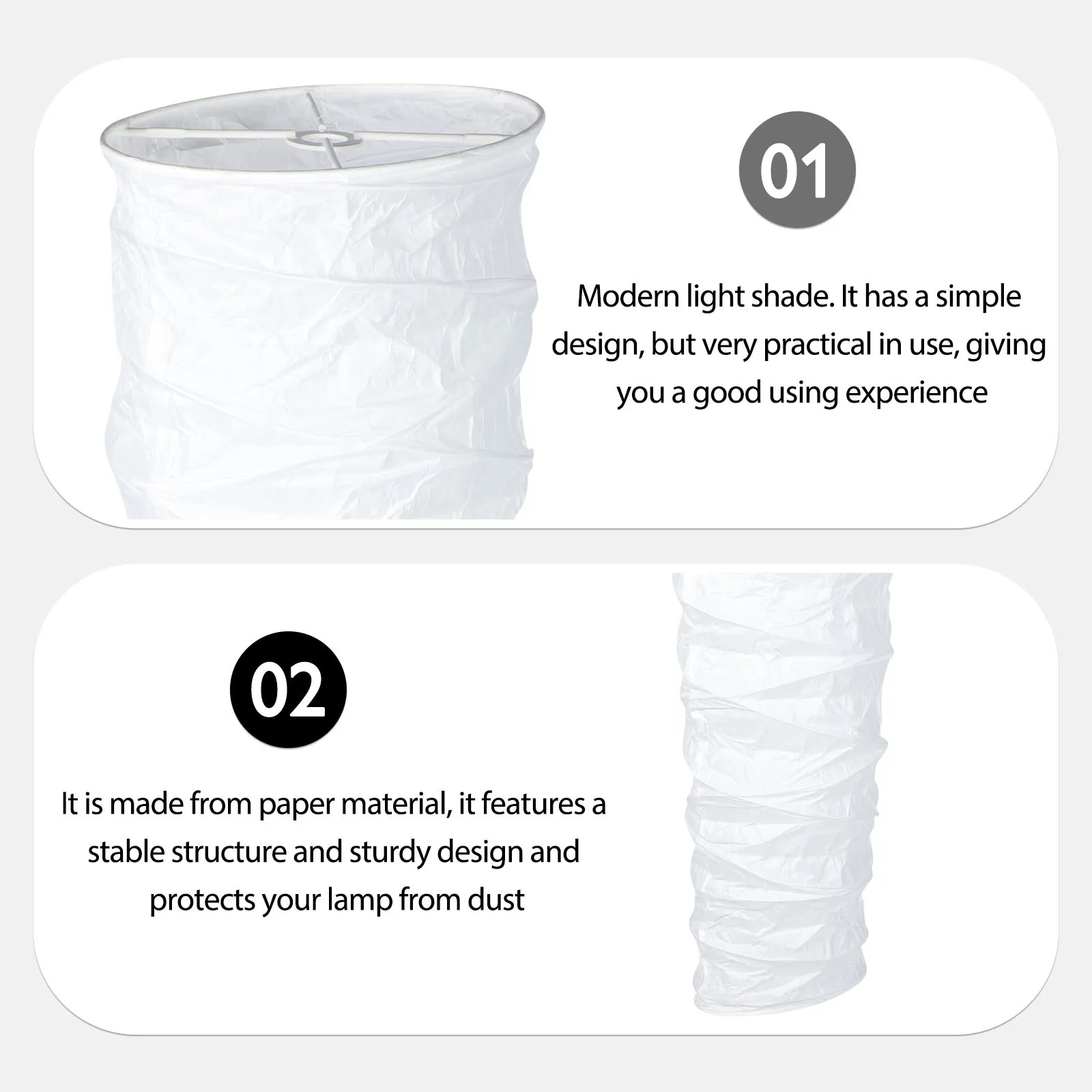 

Nordic Style Paper Floor Lamp Shade Replacement Light Cover for Bedside Living Room Hallway Decorative Gift