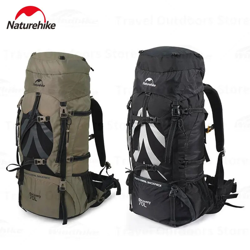 

Naturehike Outdoor Backpack Large Capacity 70+5L Trekking Bag Backpack 420D Nylon Camping Hiking Travel Backpack With Rain Cover