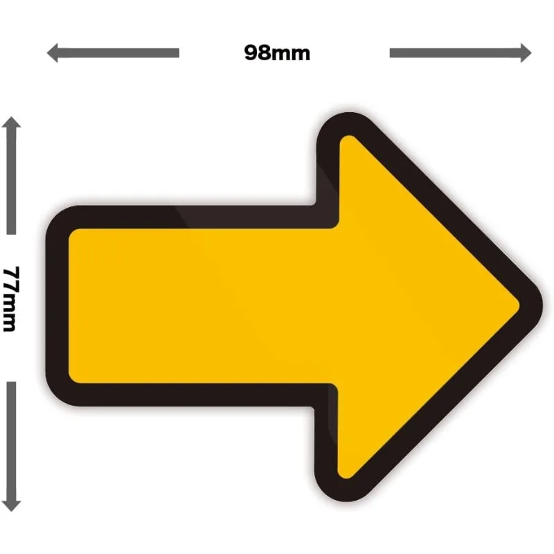 Racing Yellow Arrow Motorcycle Stickers Large Waterproof Vinyl Decals for Fairing Helmet Plastic Surface Decoration