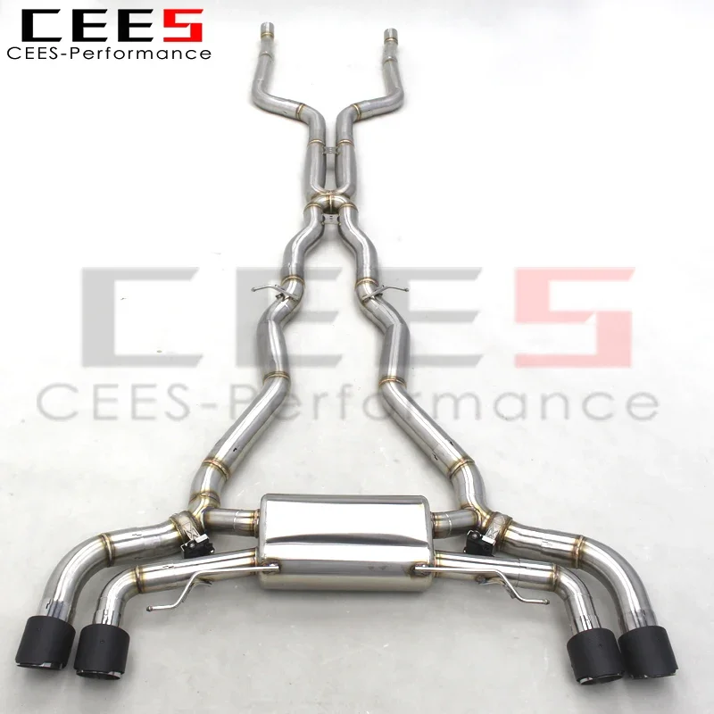 CEES Catback Exhaust with Valve for BMW M550/M550i G30/N63 4.4TT 2017-2022 Stainless Steel Car Exhaust Muffler