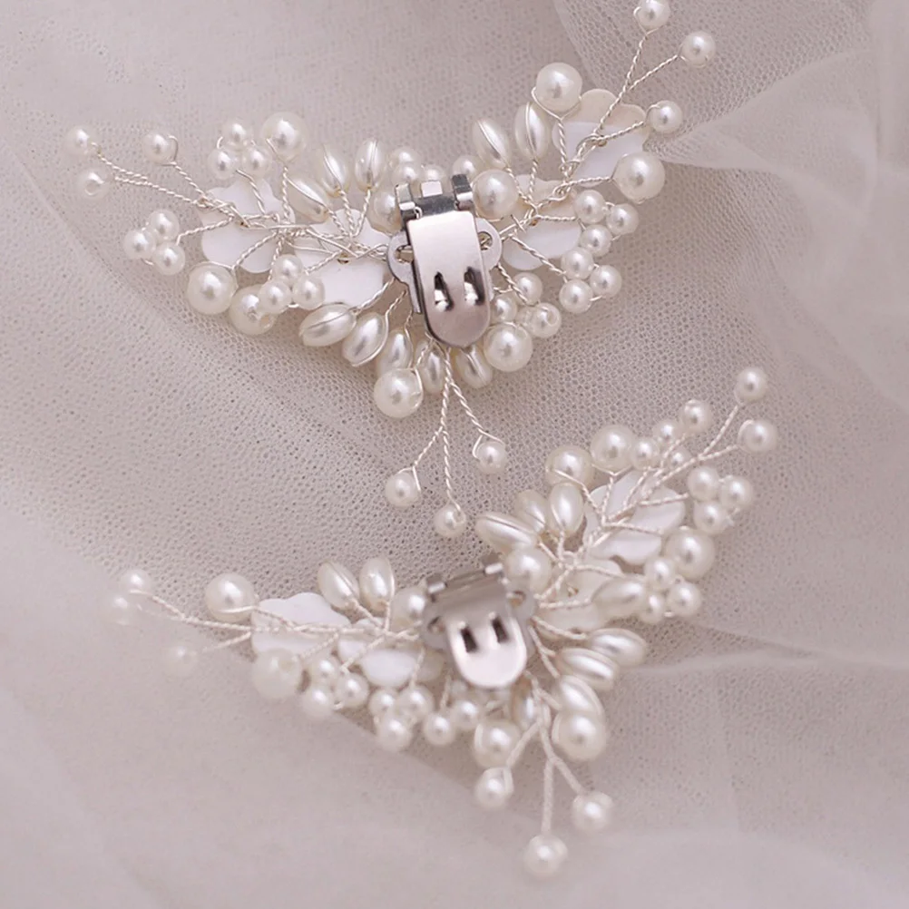 

2pcs Detachable Clips Pearl Buckles For Women Decorative Shoes Buckles Wedding High Heels Bridal Shoes Decorations Accessories
