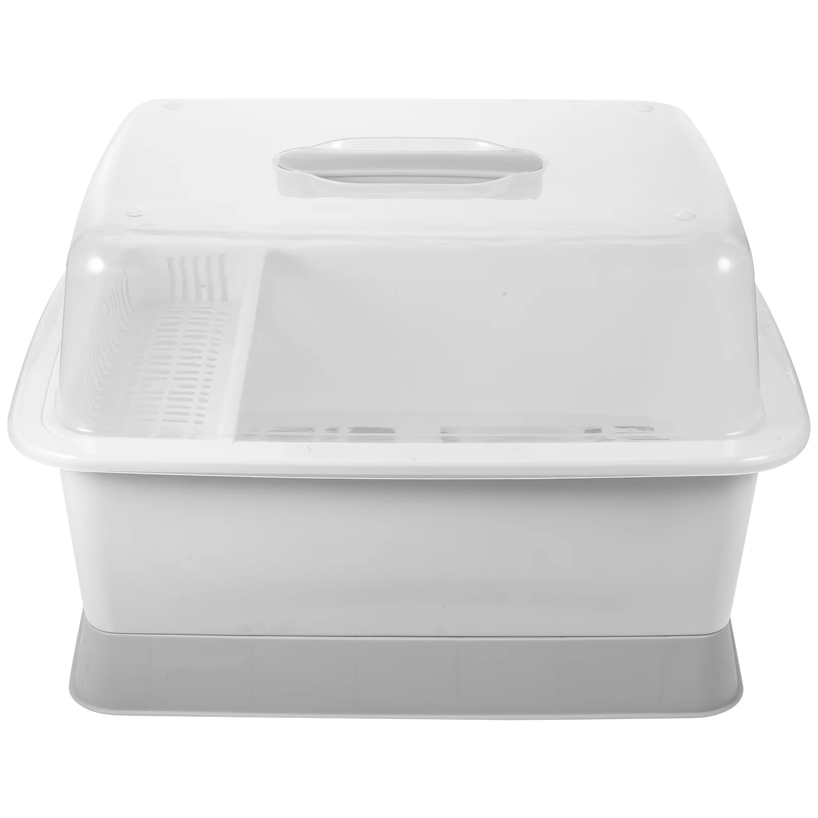 

Dish Drying Rack With Lid Plastic Tableware Organizer Kitchen Storage Rack For Chopsticks Forks Spoons Plates Drain Holder