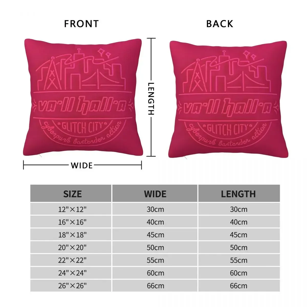 VA-11 Hall-A Logo Square Pillowcase Pillow Cover Polyester Cushion Decor Comfort Throw Pillow for Home Bedroom