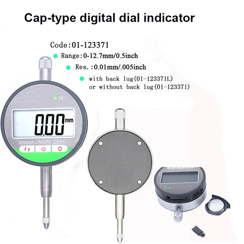 

Digital Dial Indicator 0-12.7mm 0-24.5mm IP54 Touch Digital Display Dial Indicator Gauge Micrometer Measuring Instrument