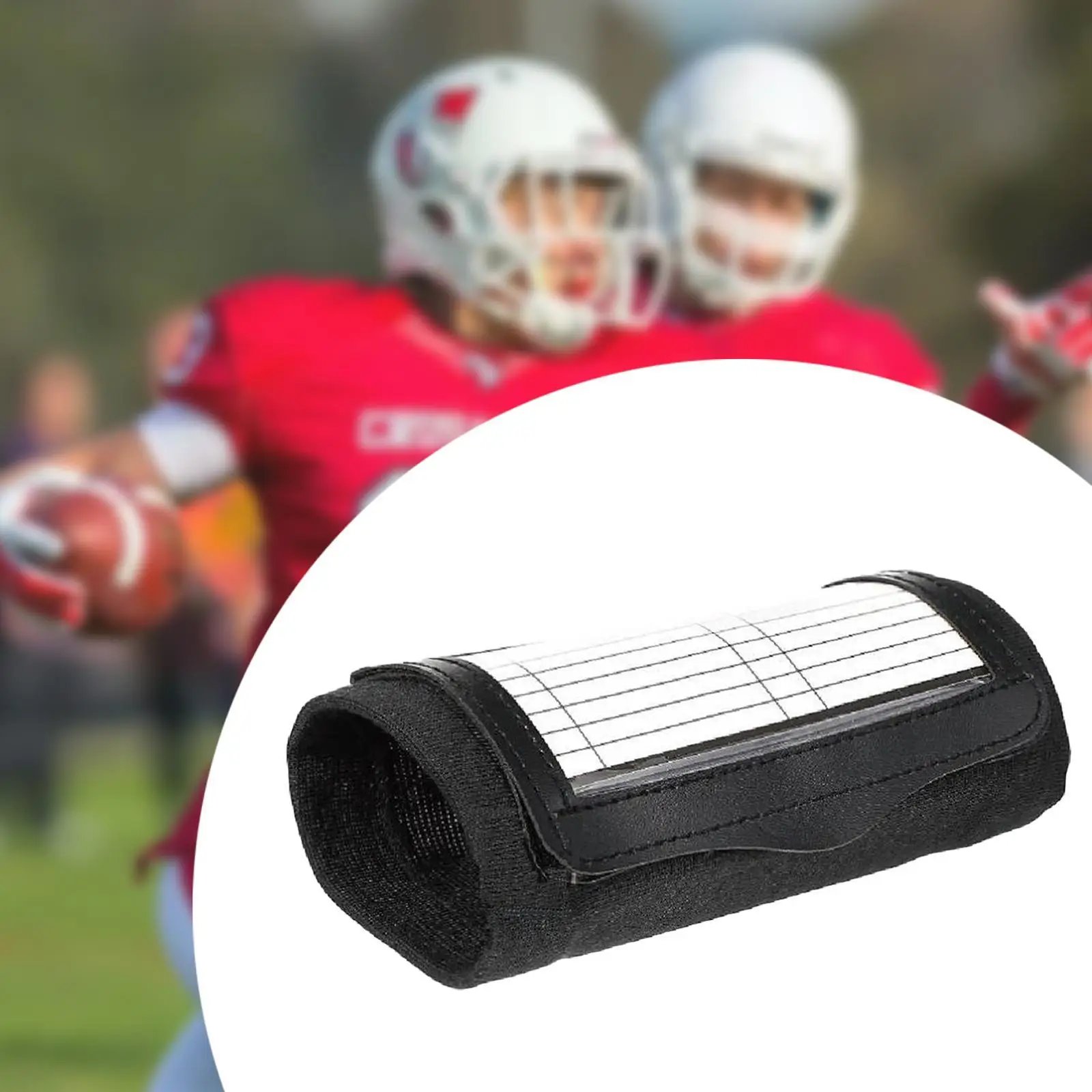 Youth Sport Playbook Wristband Transparent Viewing Holder for Coaching Baseball Football Softball Organizer