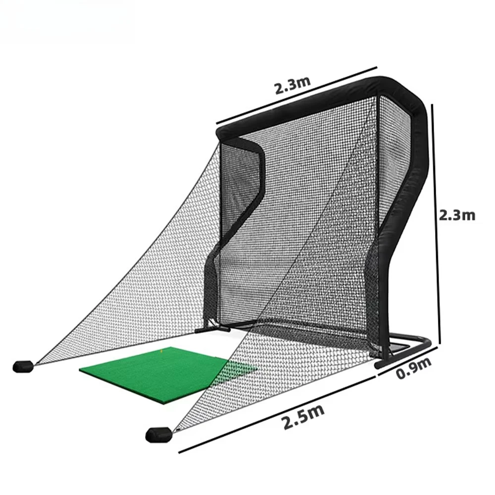 Portable Indoor Green Golf Training Golf Swing Training Practice Chipping Net With Projection Cloth Golf Chipping Net