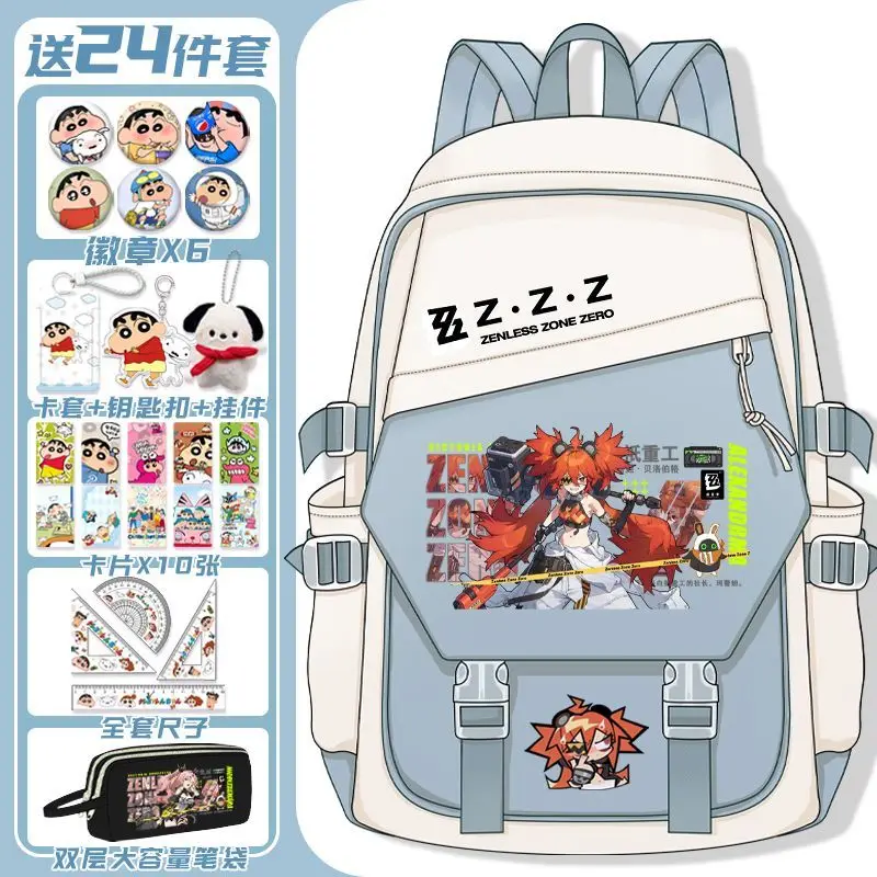 

Игра Zenless Zone Zero Anime Cos Koleda Ellen Joe Von Lycaon Alexandrina и т. д. Простой и повседневный рюкзак для хранения 2025 года в подарок