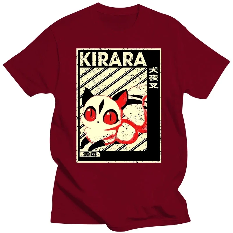 Tops & Tees For Men Kawaii Funky Inuyasha Classic Art Kirara Fantasy Printed On Top T-Shirts Premium Cotton harajuku clothing