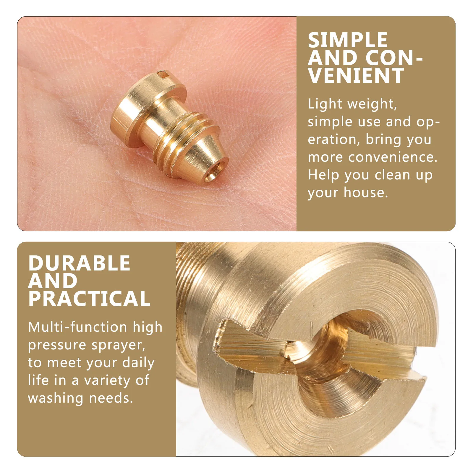 고압 분무기 노즐 자동차 세차 및 정원 호스 다기능 금속 물 분사 헤드 핸들 미끄럼 방지 경량