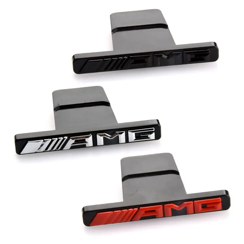 3D AMG Logo Emblem Car Front Grille Badge Car Styling For Mercedes Benz AMG W124 W168 W169 W176 W177 W202 W203 W204 W205 W210 view 2