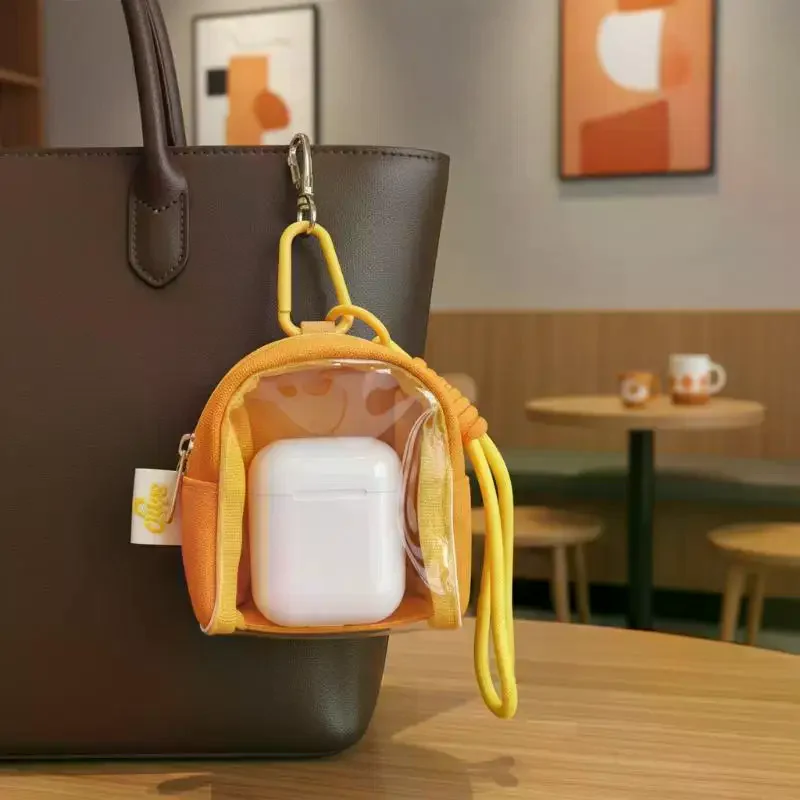 Transparent Case Multifunctional Mini Coin Purse Storage Bag Portable Keychain Organizer Case Earphone Bag