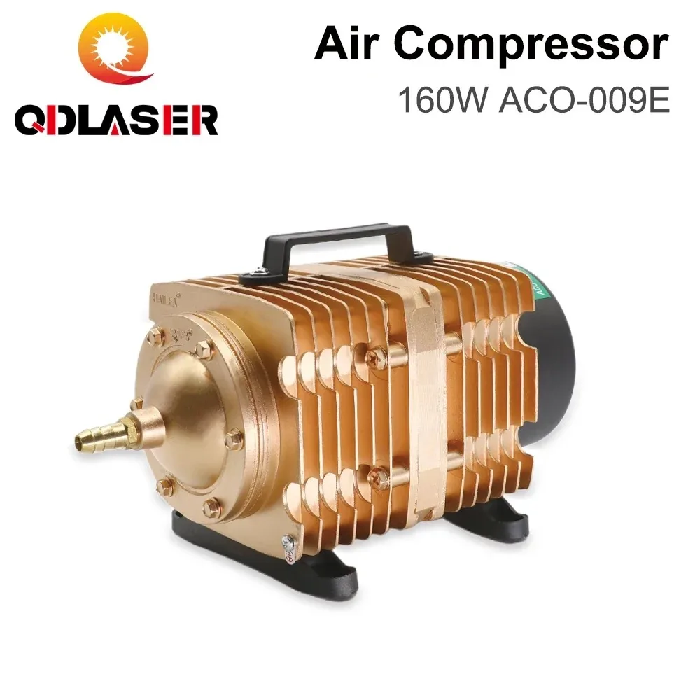 

QDLASER Air Compressor 160W ACO-009E Electrical Magnetic Air Pump 110/220V 50/60HZ for CO2 Laser Engraving Cutting Machine