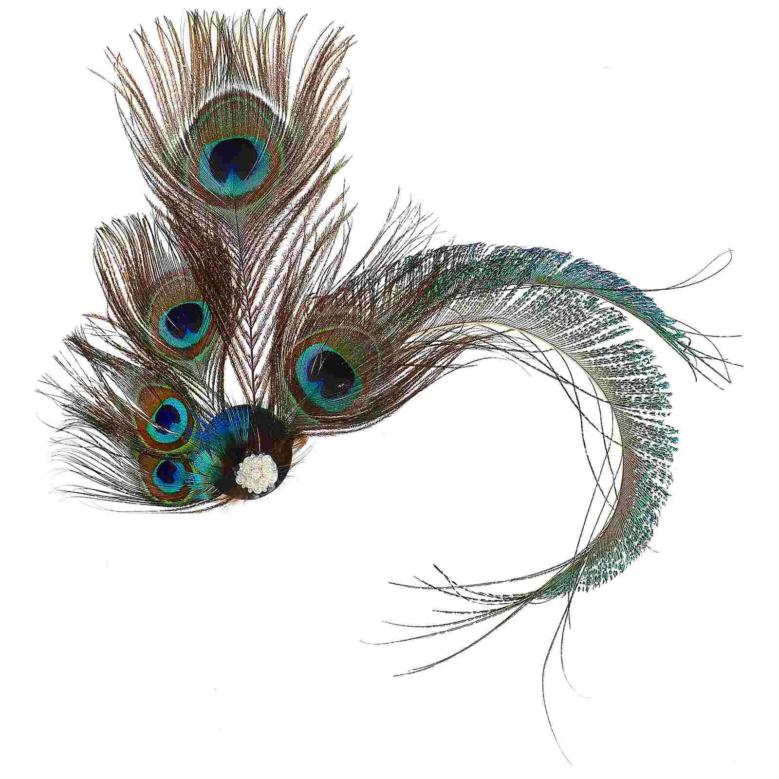 

Hair Accessories Bride Pins Peacock Fascinator Wedding for Women Headdress