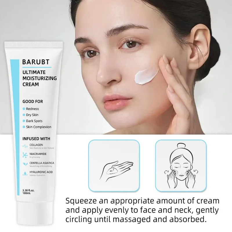 

100ml Firming Hydration Face Cream 24H Moisture Dry Skin Dullness Correction,Plumps Fine Lines Non-Greasy Hyaluronic Acid Boost