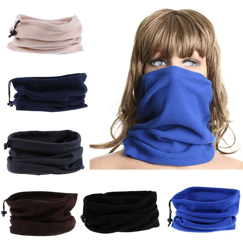 Fashion Fleece Hood Face Mask Ski Snood Scarf Beanie Hat Neck Warmer