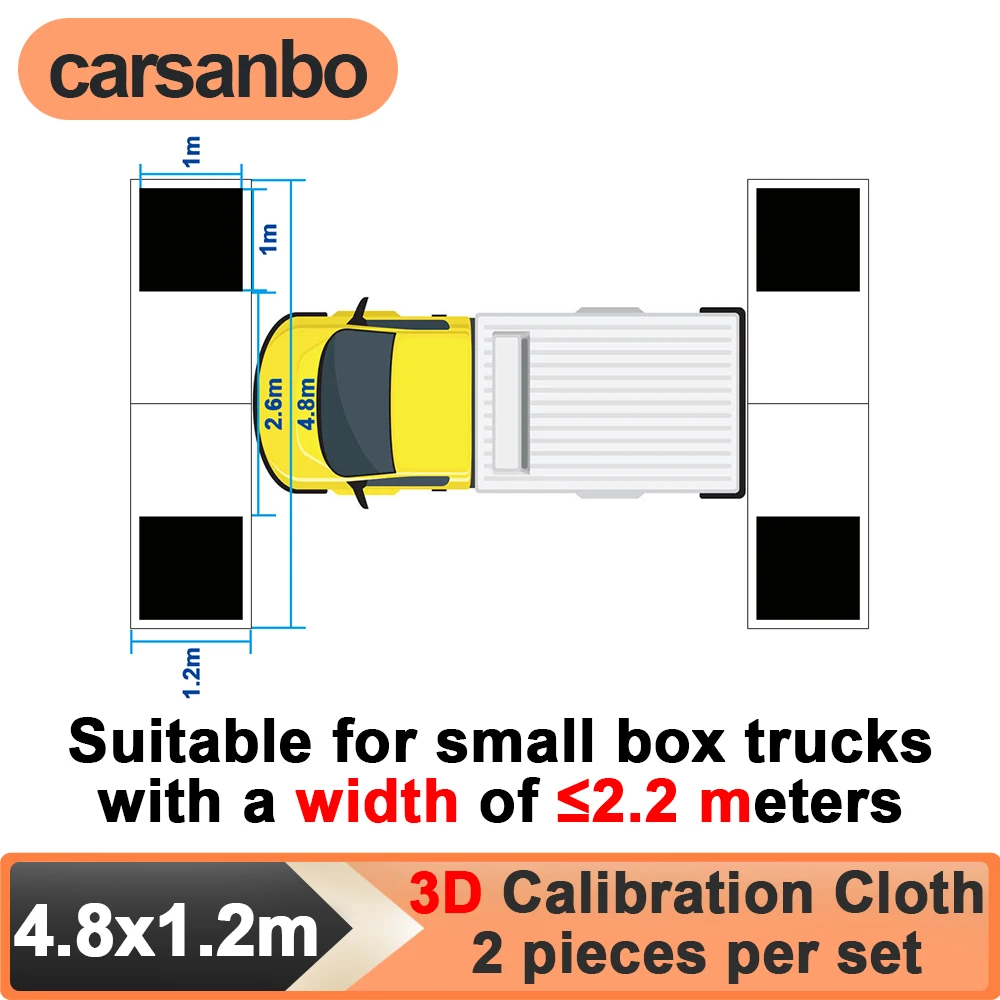 Carsanbo 360° Panoramic Image System Debugging Cloth 4.8x1.2m 2D Car Camera Correction Calibration for 360 Surround Bird View