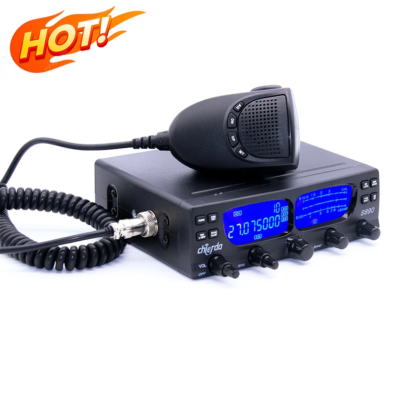 高出力CBラジオ,27MHz,長距離,40W,Chierda-S890〜25.615 MHz,車載ラジオ,30.105