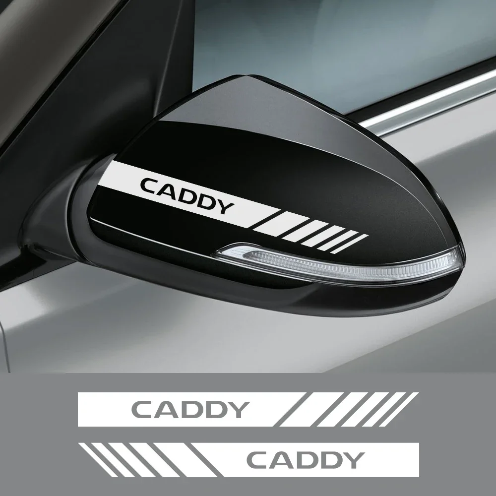 Car Rearview Mirror Stripes Stickers for Volkswagen VW Caddy MK1 MK2 MK3 MK4 2 3 4 Maxi Kombi Vinyl Decals Tuning Accessories view 2