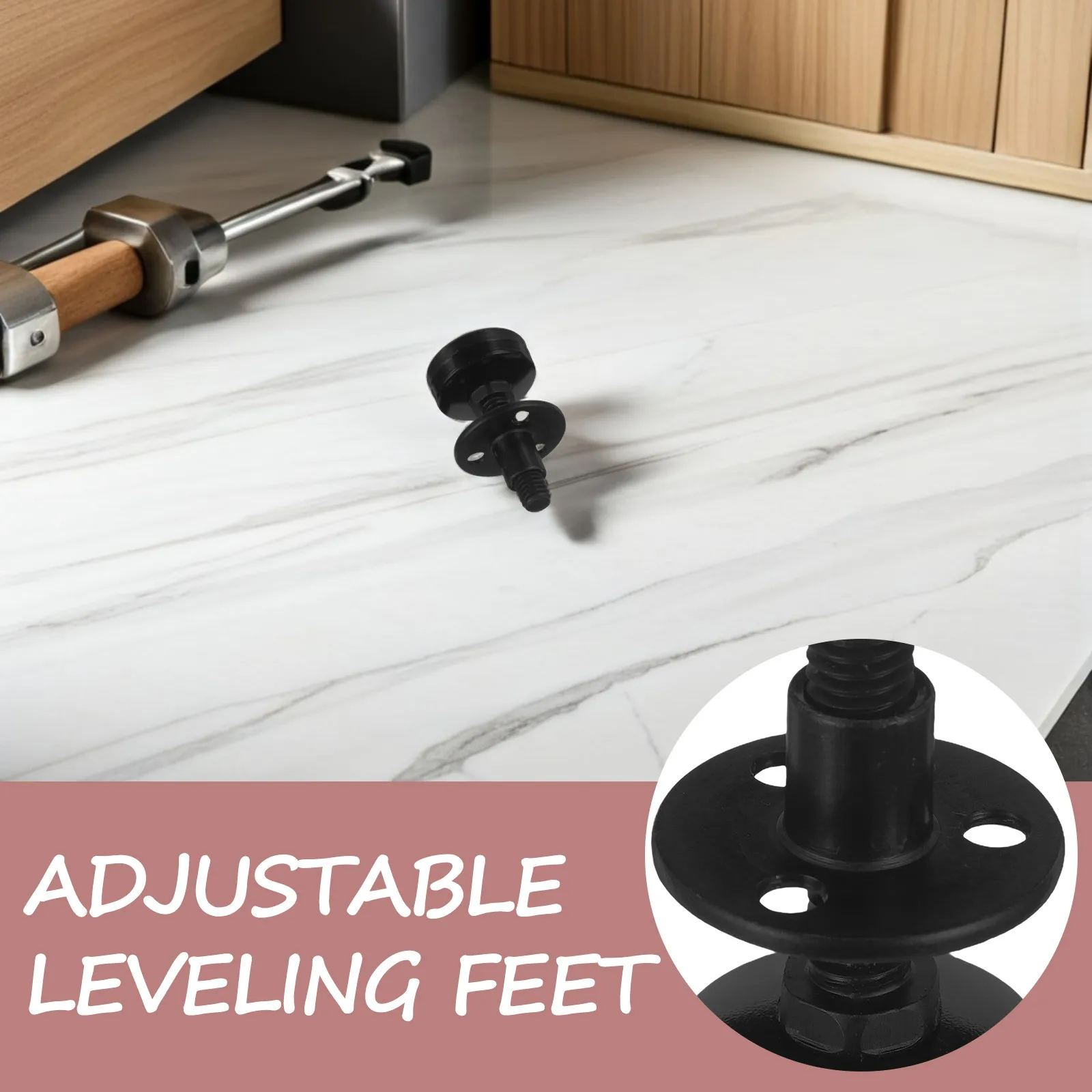 4 Pcs Leveling Furniture Legs Adjustable Feet for Chair Cabinet Levelers Extenders Workbench Screw