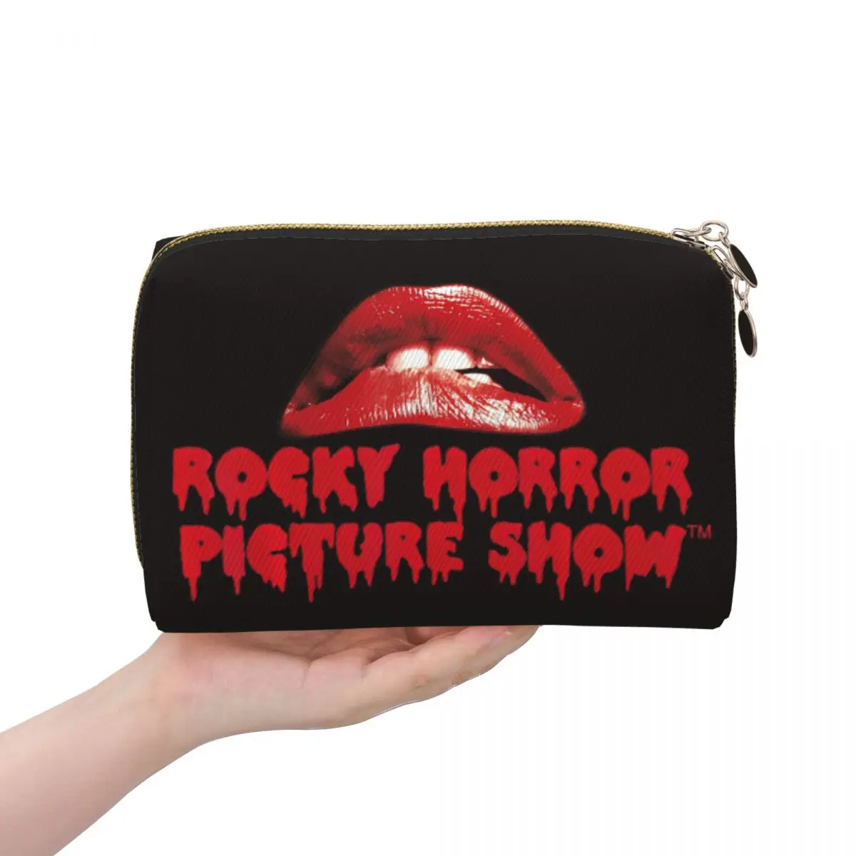 The Rocky Horror Picture Show Lips Logo Women Cosmetic Bag Travel Makeup Organizer Pouch Toiletry Storage Dopp Kit Case