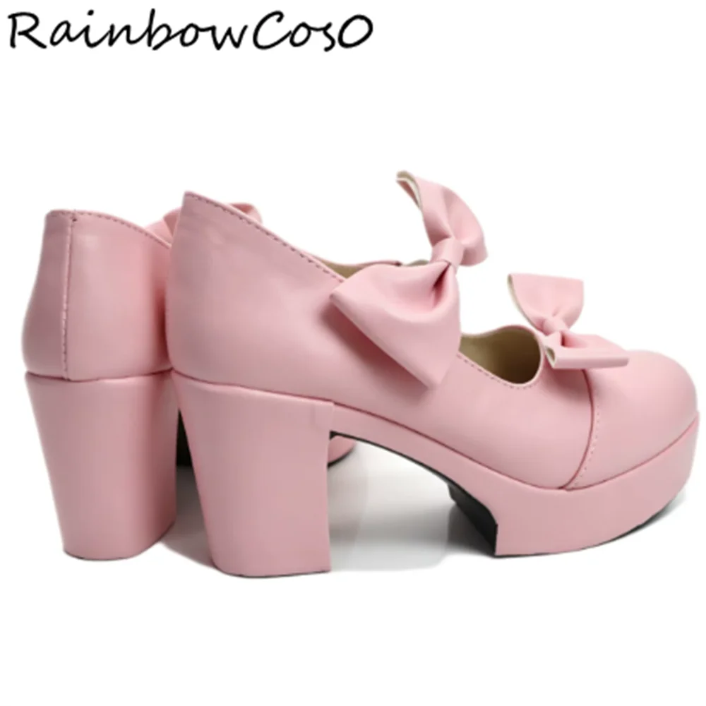 Kaname Madoka Puella Magi Madoka Magica Cosplay Shoes Boots Game Anime Halloween Christmas RainbowCos0 W5921