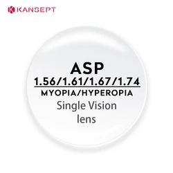 KANSEPT 1.56 1.61 1.67 1.74 CR-39 HD Resin Aspheric Optical Lenses Myopia Hyperopia Lens HMC Anti-scratch Anti-reflective Lenses