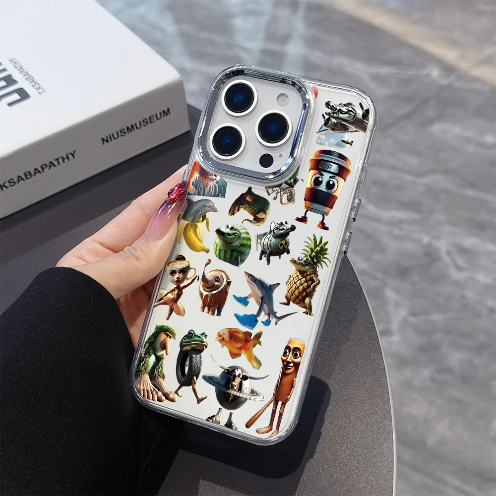 مثيرة للاهتمام الانصهار الحيوانات تصفيح جراب هاتف شفاف ل ممن لهم Reno2 Reno4 Reno5 Reno6 Reno8 Reno11 Reno12 Z T F Pro 4G 5G