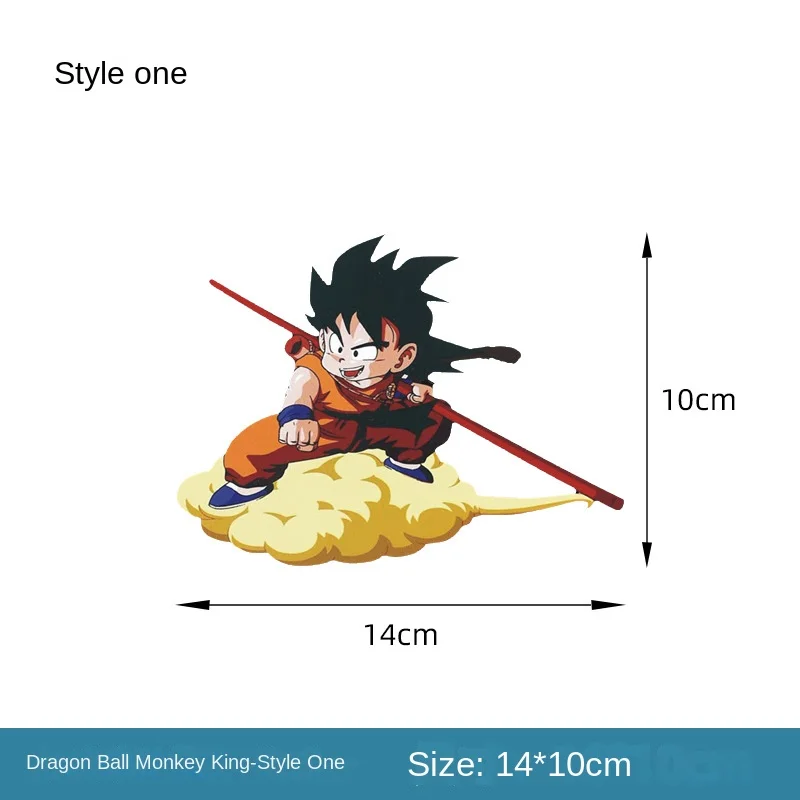 Dragon Ball Son Goku Somersault Cloud Flying Car Sticker Anime Character Design Waterproof Cover Scratch Creative Car Sticker