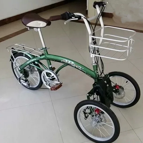 Inverted leisure human tricycle elderly tricycle shock absorber 6-speed inverted tricycle