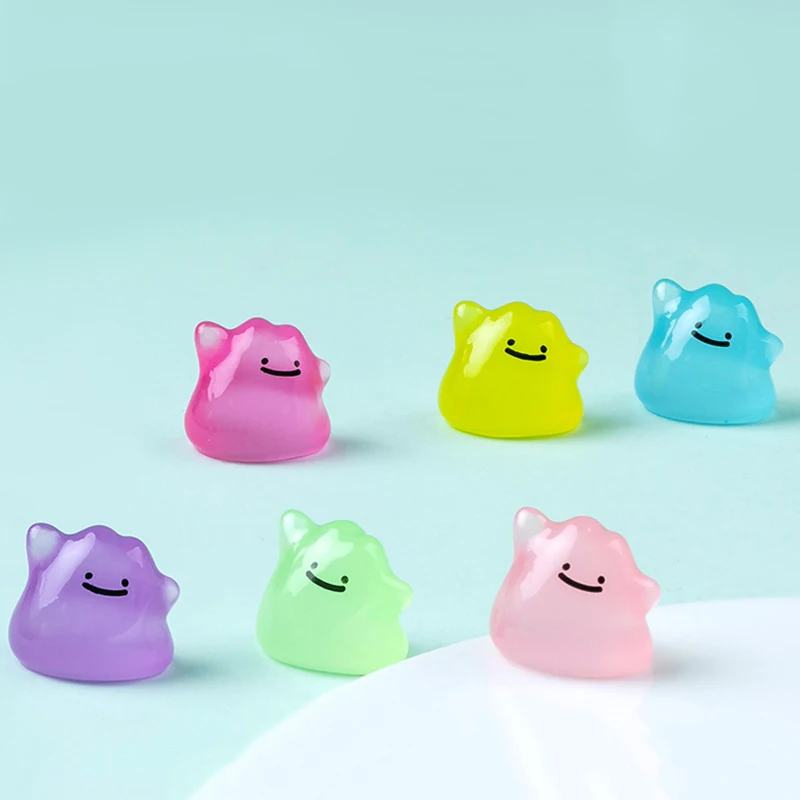 6Pcs/Set Anime Figure Pocket Monsters Kawaii Ditto In Disguise Change At Will Cute PVC Cartoon Model Dolls Gift