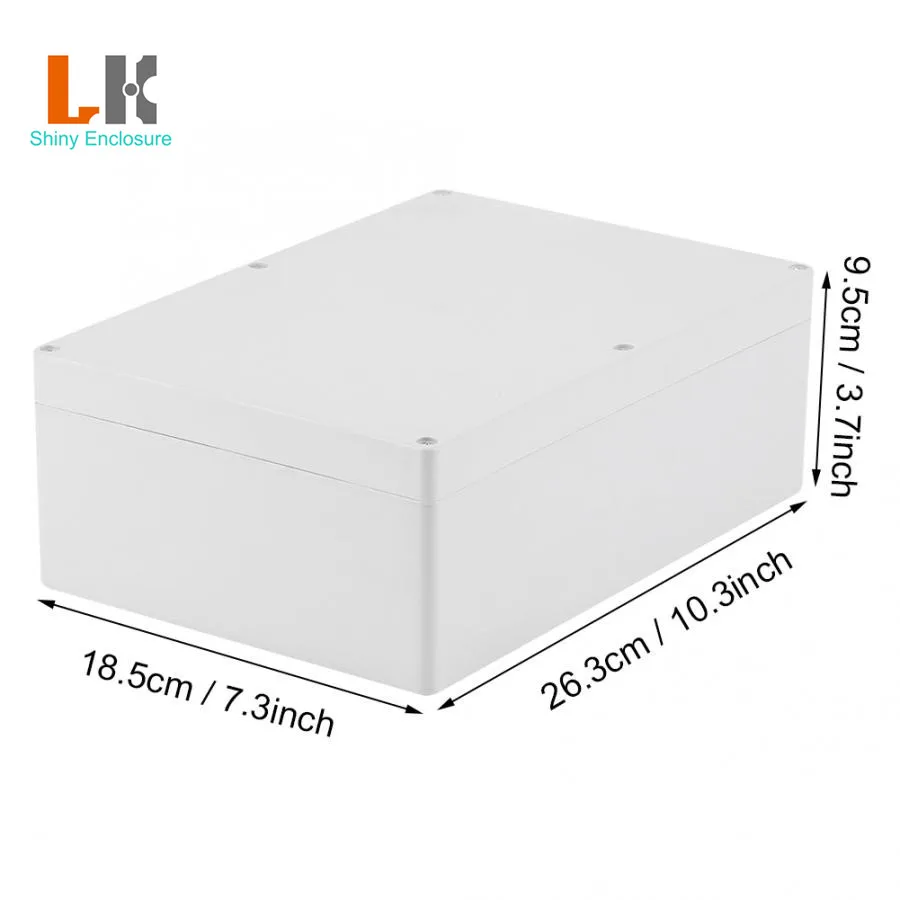 263x185x95mm IP65 Waterproof Outdoor Enclosure Cable Housing Electric Project Outlet Waterproof Abs Control Box