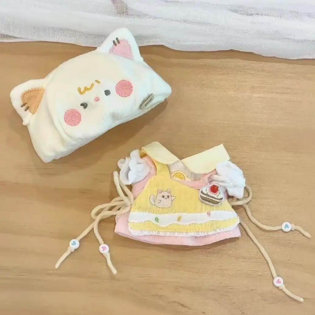 

10cm "Chocolate Cake Cat" mini cake cotton doll dress, super cute and super set, a lovely gift for girls
