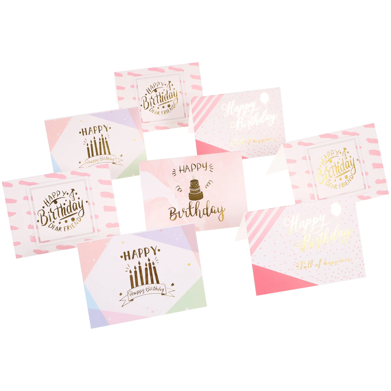 Birthday Card Happy Greeting Cards Assortment Thanks Giving Party Blessing Elegant Message