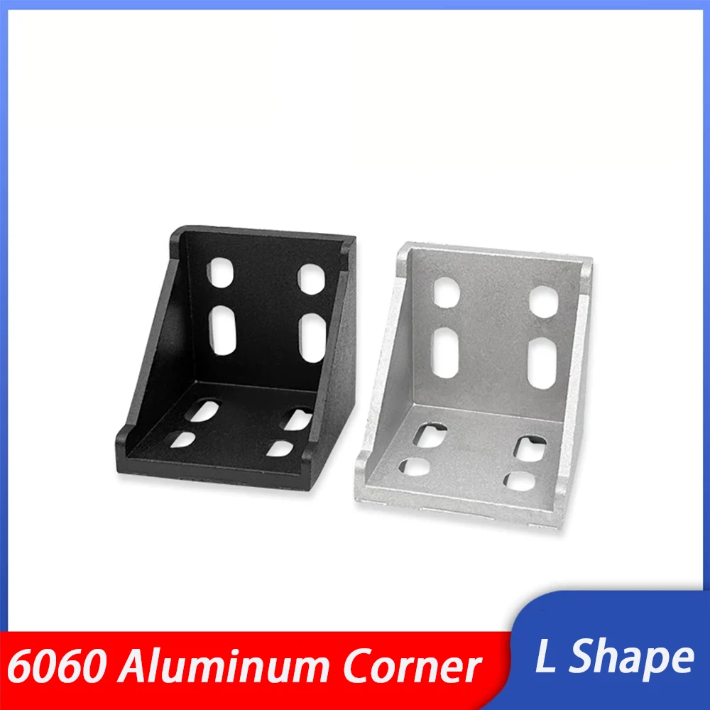 1Pcs 90 Degr L Shape Right Angle Aluminum Profile Angle Bracket 6060 Aluminum Corner Support Connector Extrusion Industrial