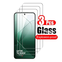 3Pcs For Xiaomi 14 13 12 Lite 13T 12T Pro Tempered Glass Screen Protector Protective Film Glass 10H 0.26mm Full Clear