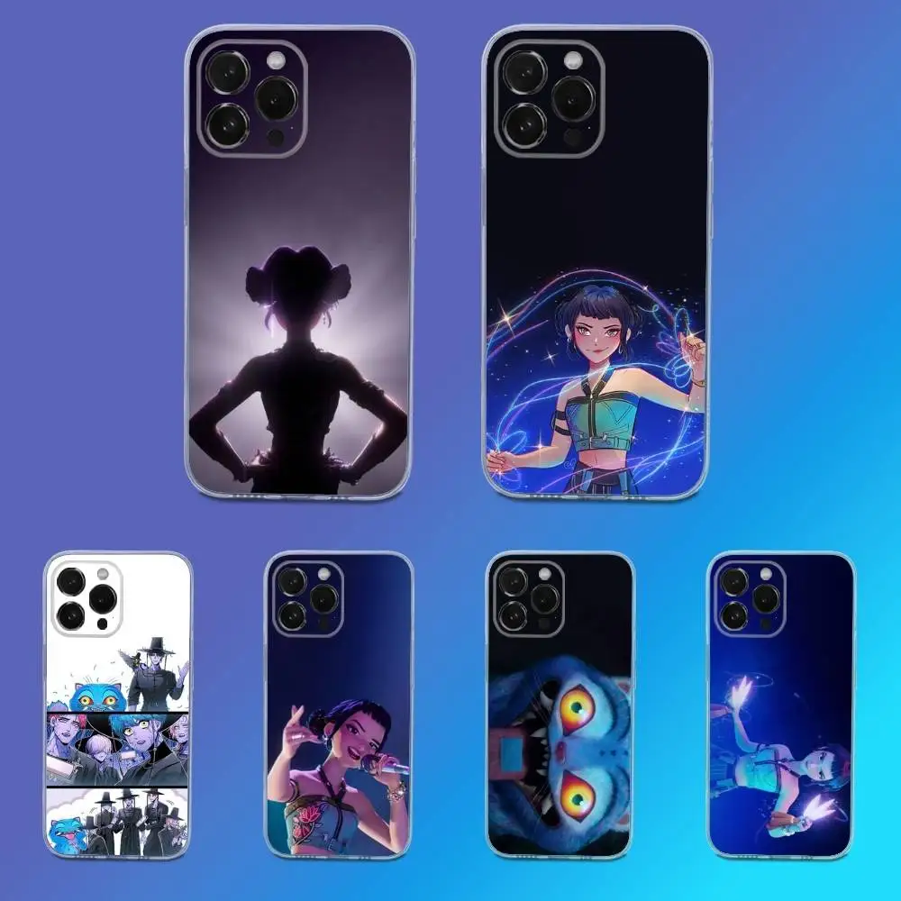 

K-Kpop Movie D-Demon H-Hunters Phone Case For iPhone 16,15,14,13,12,11 Pro,Max,Plus,X,XS,XR,SE,Mini Transparent Silicone Soft