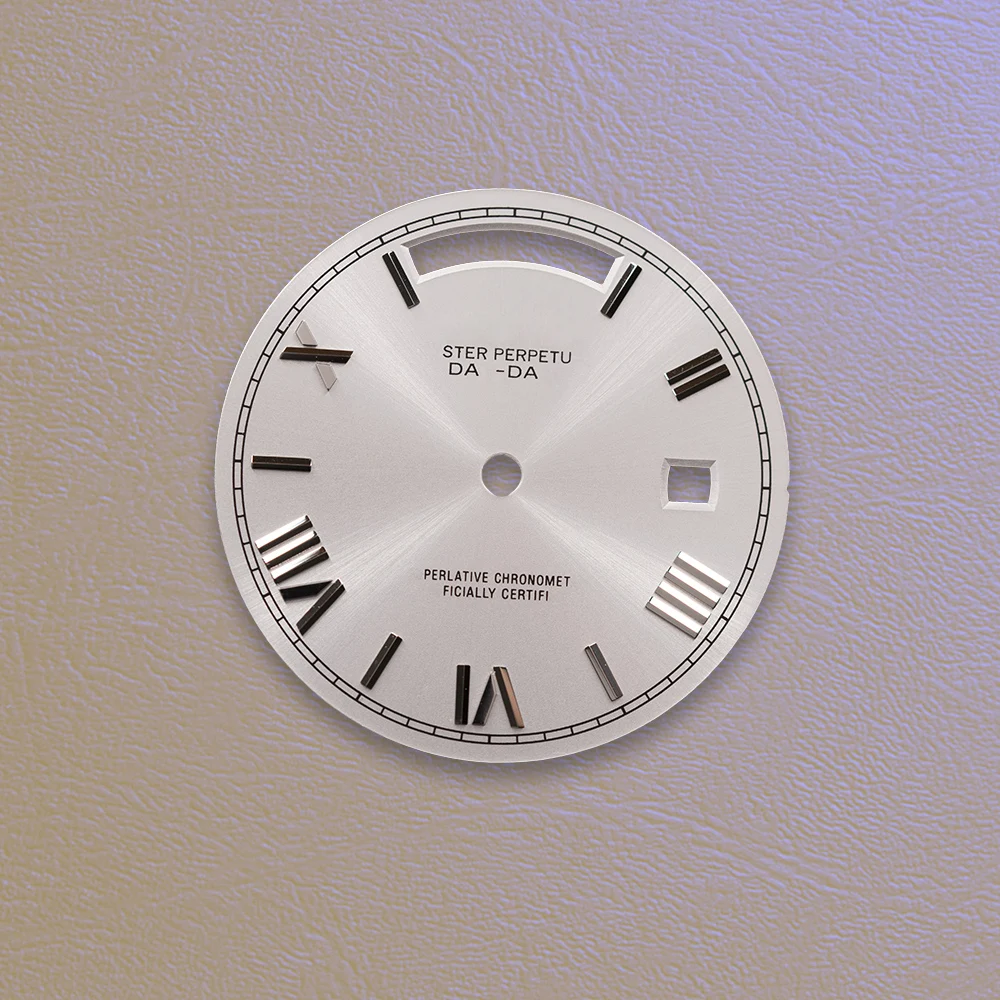 Best sellers 31mm S Logo Silver Roman Gradient dial  Fit 8285 Movement Watch Modification Accessories