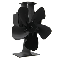 Wood Stove Fan 5-Blade Heat Powered Stove Fan For Wood/Log Burner Fireplace Fan Efficient Heat Distribution-AT36